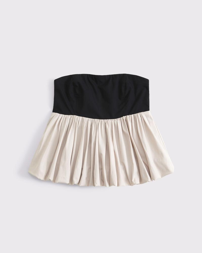 Strapless Bubble Hem Top Product Image