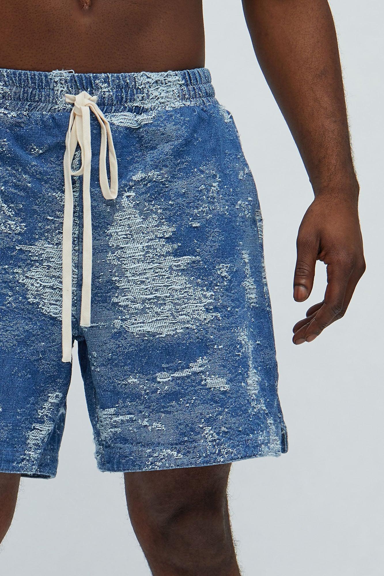 Cloud 9 Textured Warm up Shorts - Light Blue Product Image