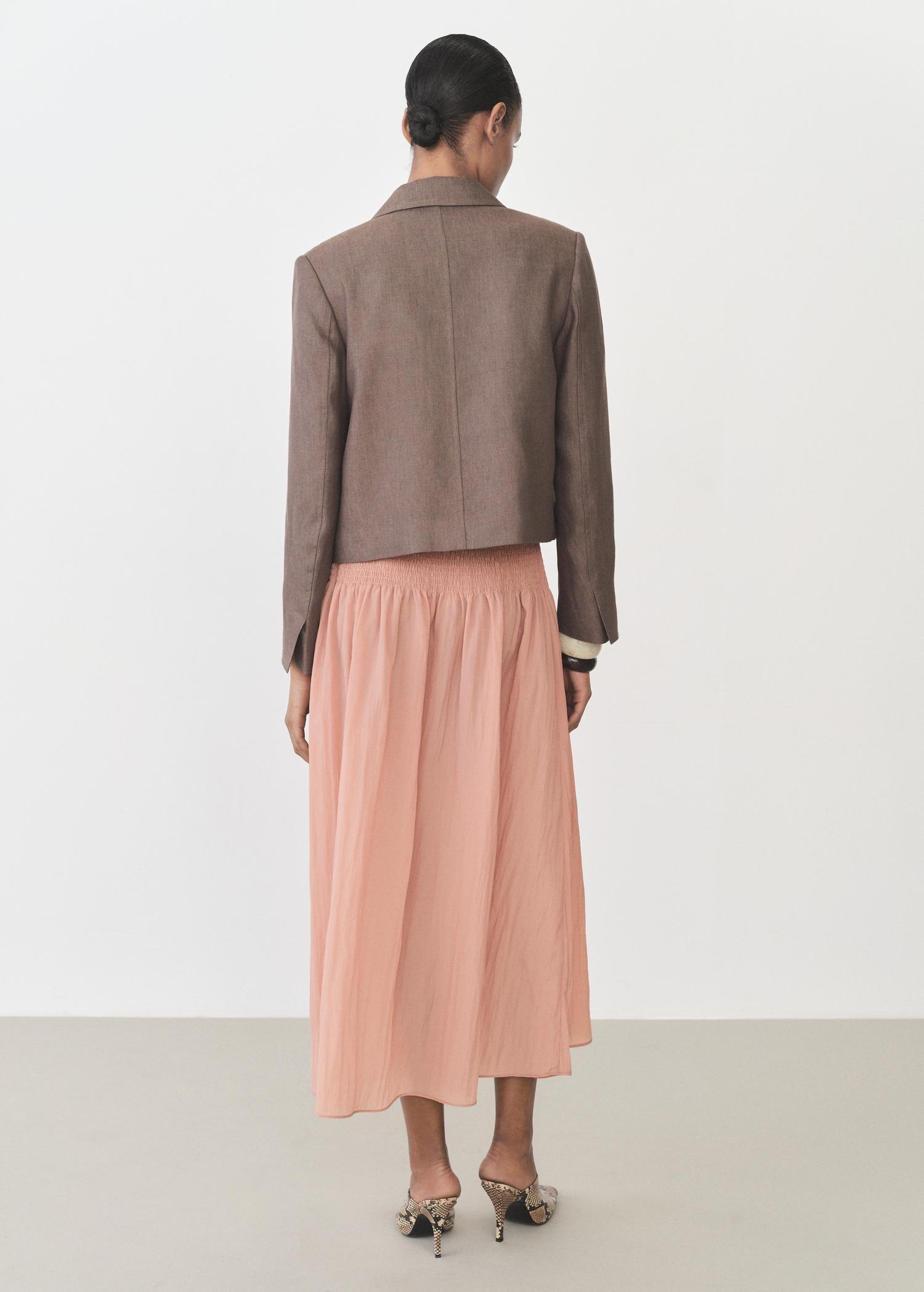 Gathered midi-skirt with panels - Women | MANGO USA Product Image