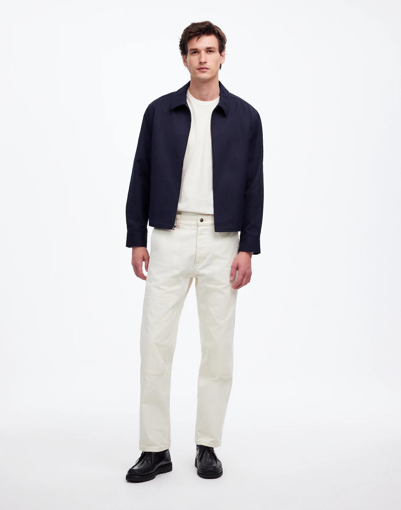 Zip-Front Jacket in Italian Cotton-Linen Blend Product Image
