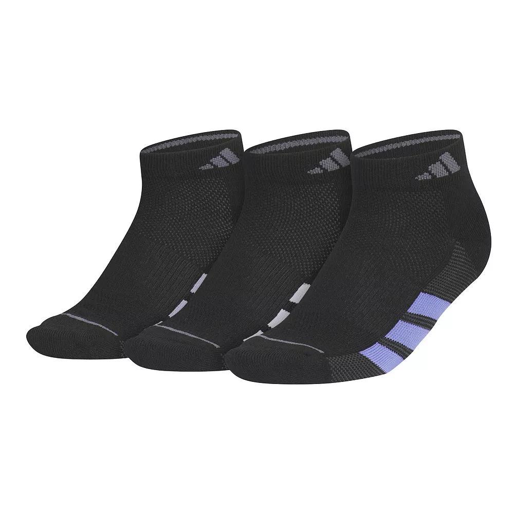 Women's adidas All Day Training Low Cut Socks 3-Pair Pack, Size: 5-10, Blk Purple Product Image