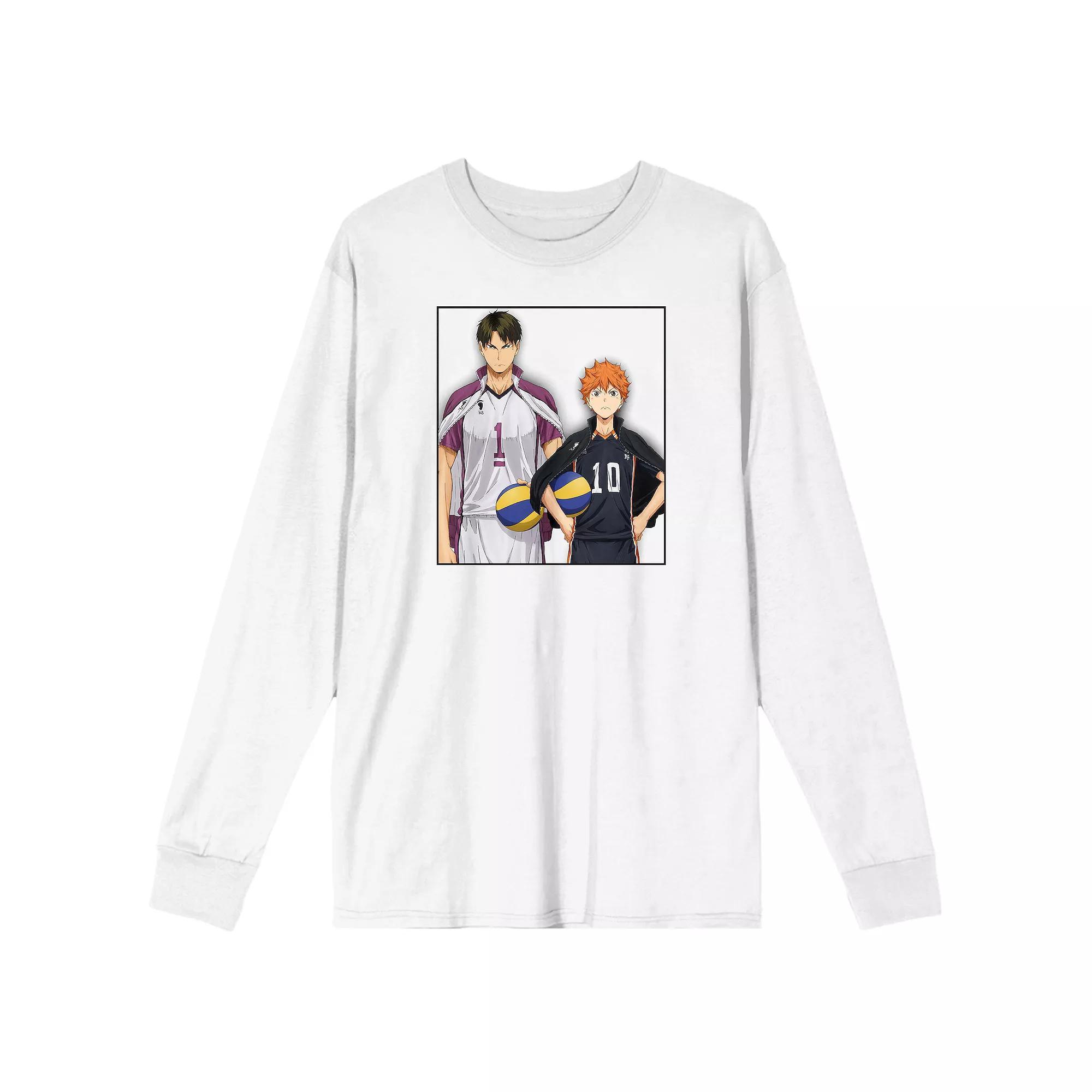 Men's Haikyu!! Hinata & Wakatoshi Graphic Tee, Size: Large, White Product Image