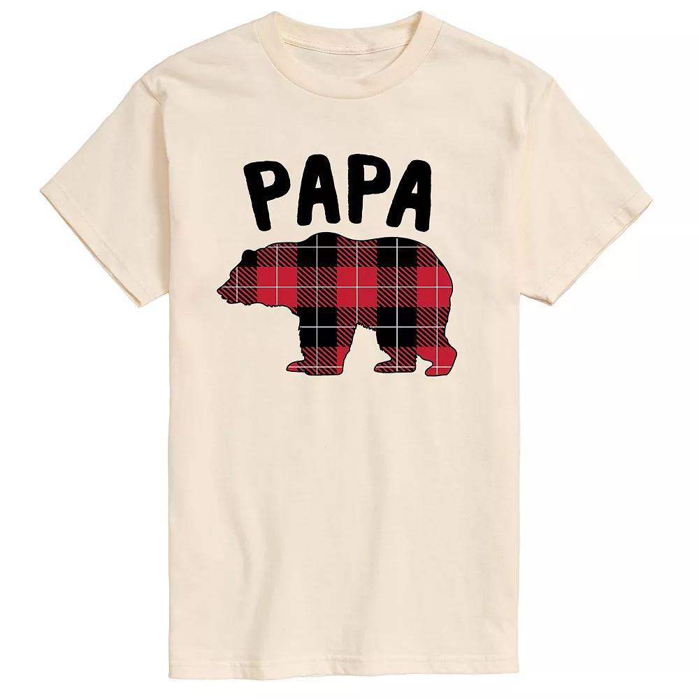Men's Papa Bear Tee, Size: Medium, Beige Product Image