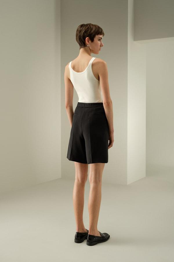 Silk-Wool Blend Polished Shorts Product Image