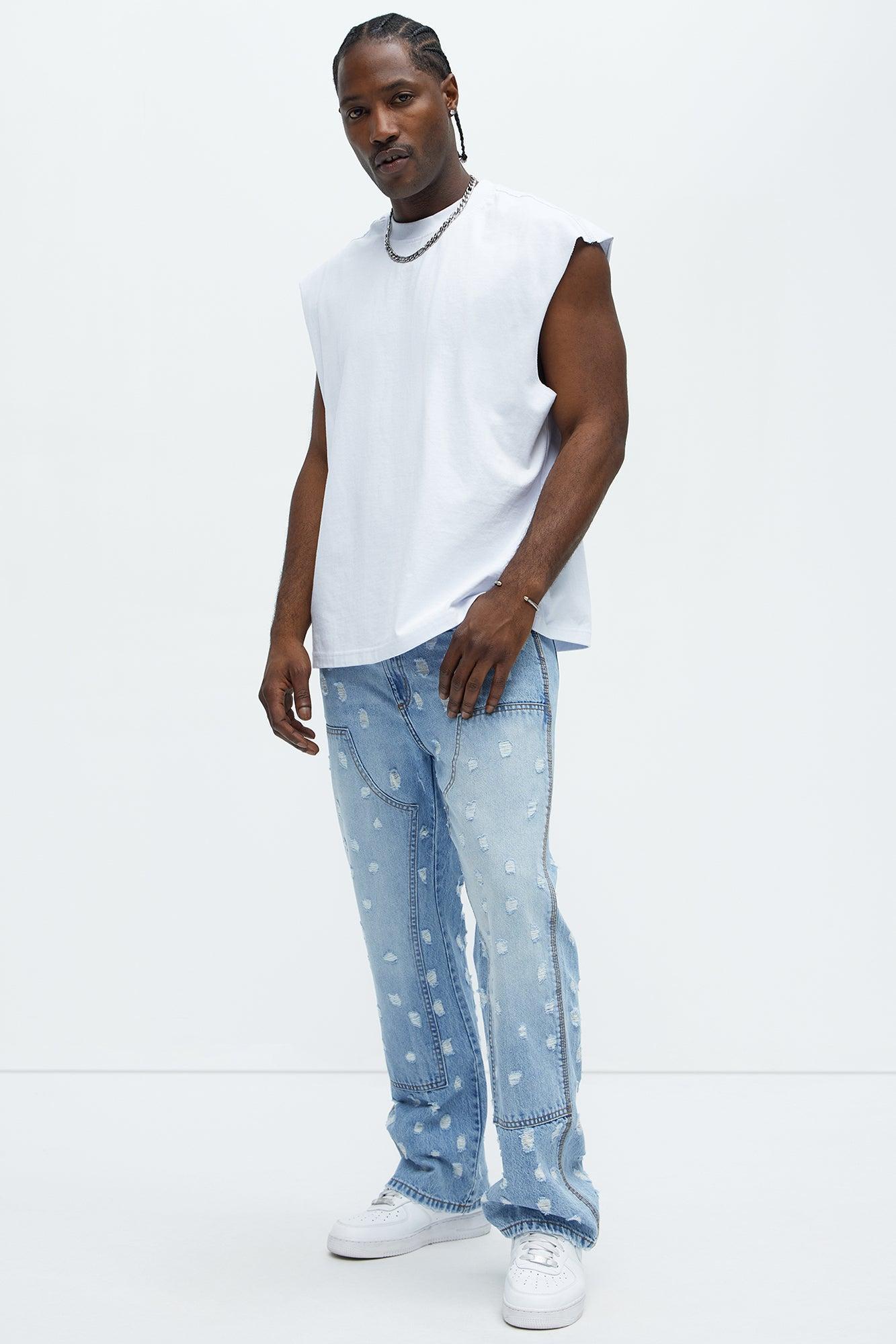 Pressure Points Straight Jeans - Light Wash Product Image