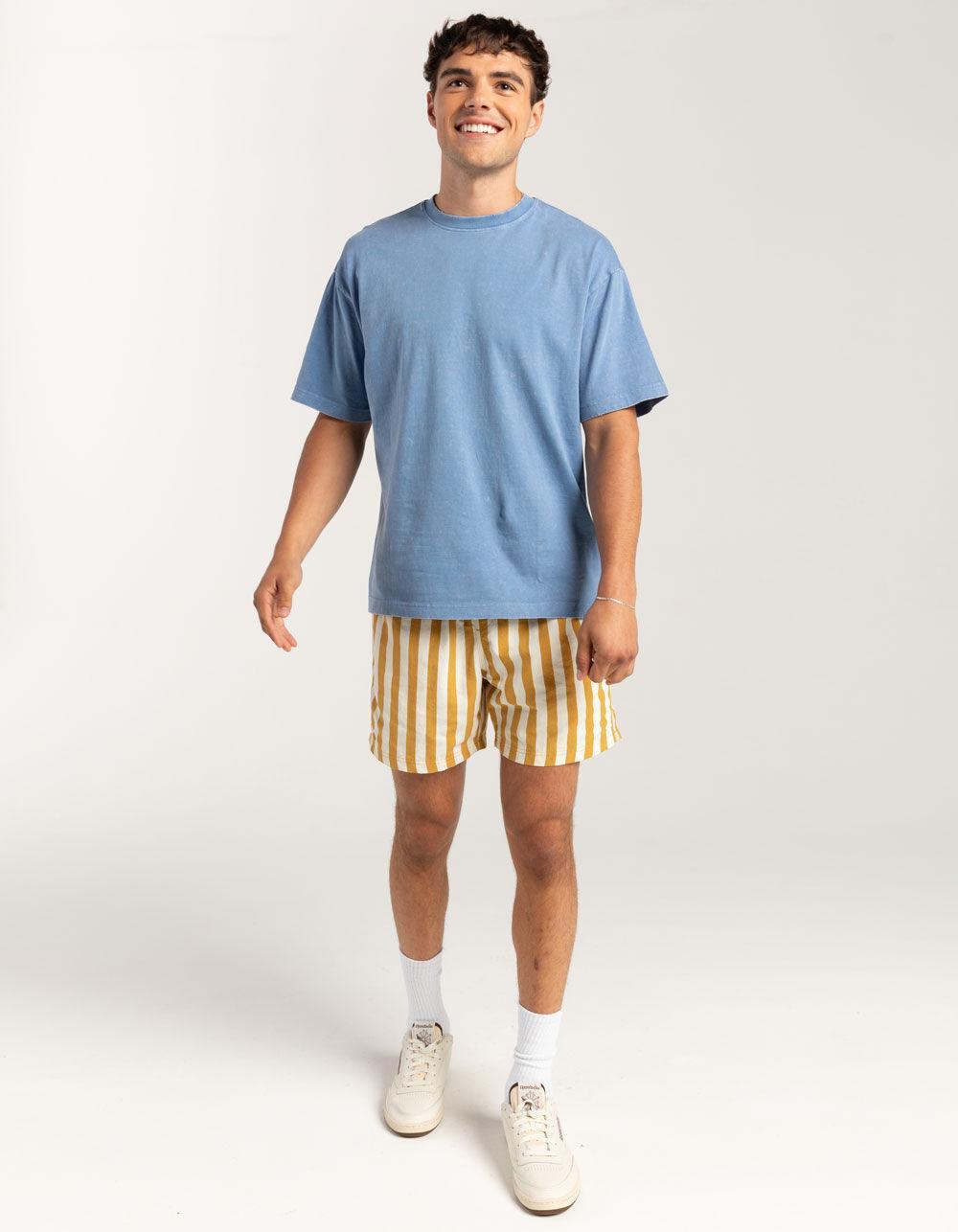RSQ Mens Acid Wash Oversized Tee - BLUE Product Image