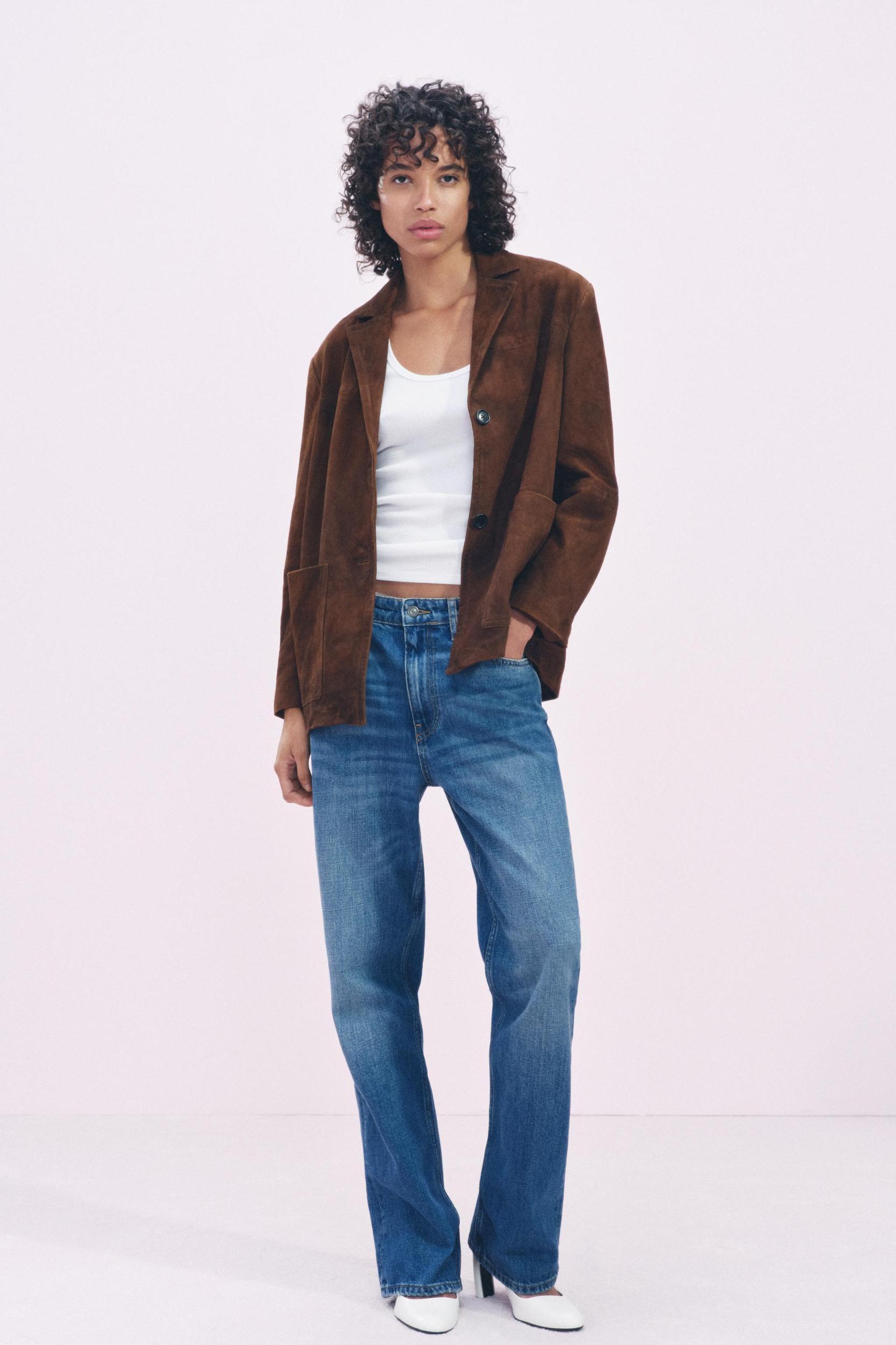STRAIGHT CUT MID RISE JEANS ZW COLLECTION Product Image