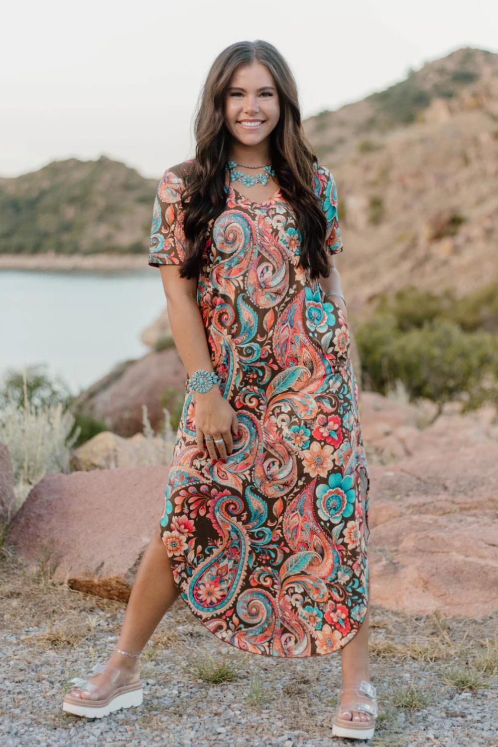Sterling Kreek Paisley Of My Heart Maxi Dress Product Image