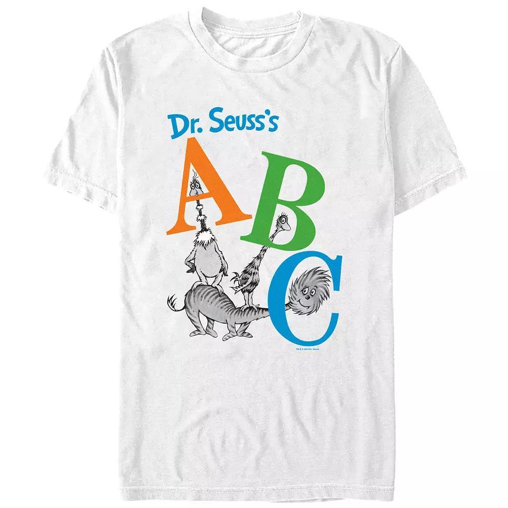 Men's Dr. Seuss ABC Graphic Tee, Size: XXL, White Product Image