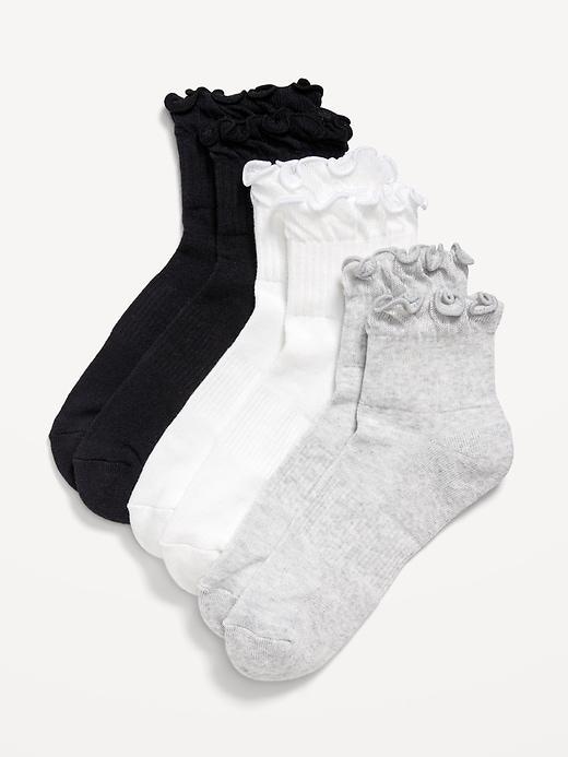 Ruffled Athletic Socks 3-Pack Product Image