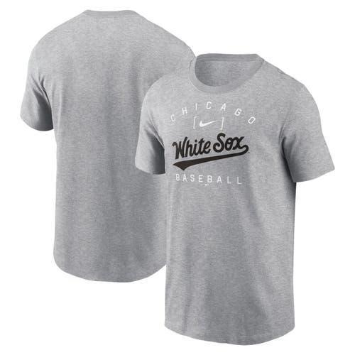 Men's Nike Heather Gray Chicago White Sox Home Team Athletic Arch T-Shirt, Size: Medium, Grey Product Image