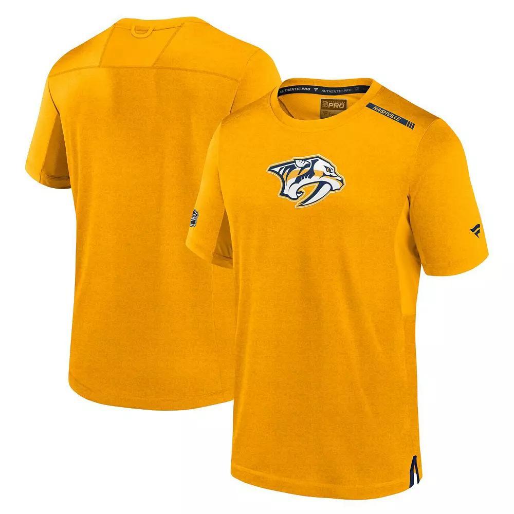 Men's Fanatics Branded  Gold Nashville Predators Authentic Pro Performance T-Shirt, Size: Medium, Pdt Gold Product Image