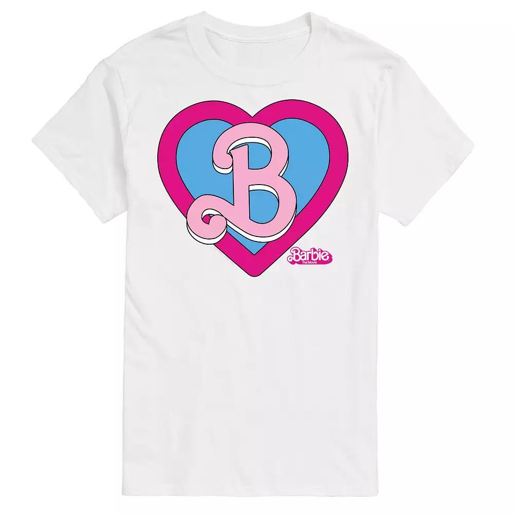 Big & Tall Barbie The Movie Theatrical Heart Crest Graphic Tee, Mens Product Image