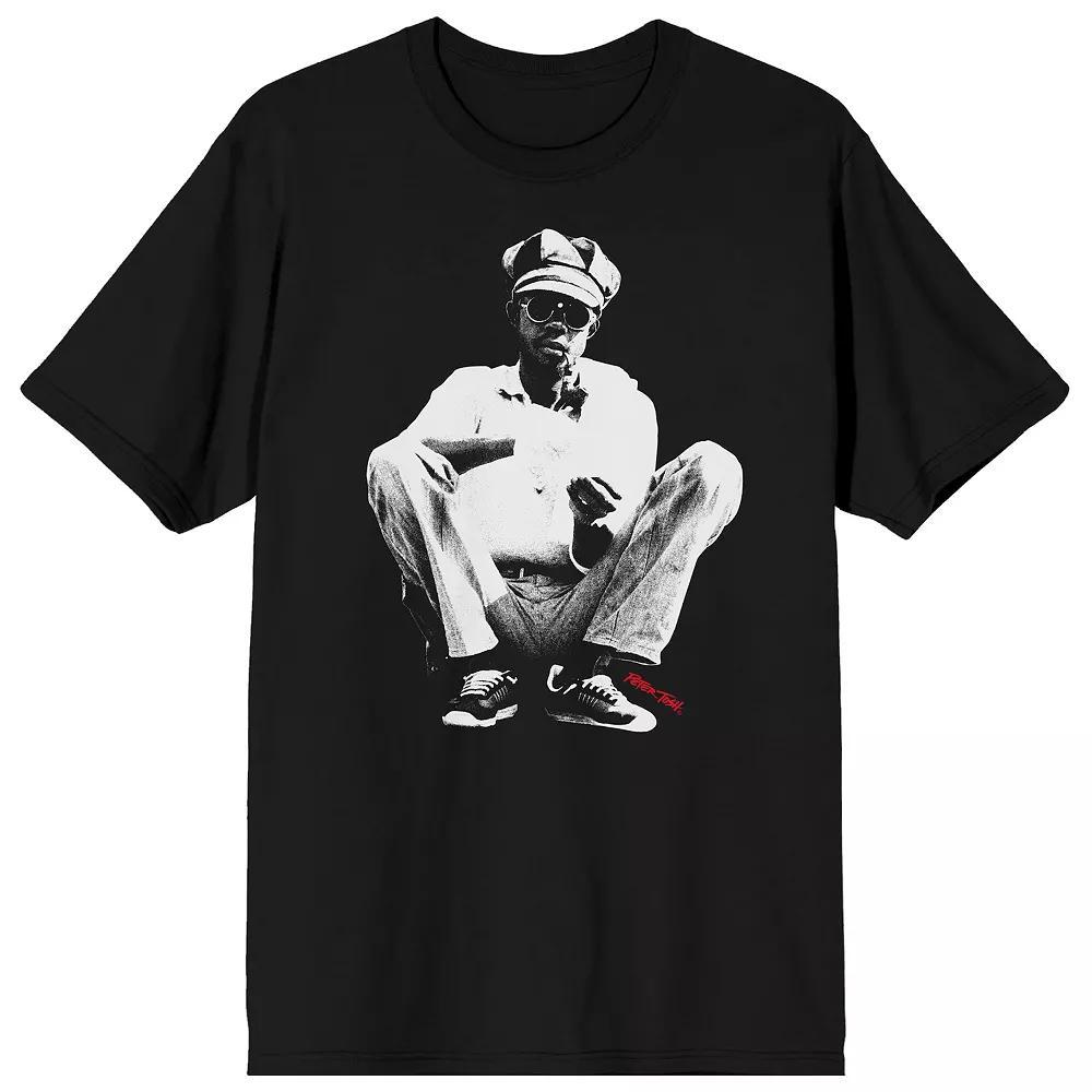Men's Peter Tosh Artist Squatting Graphic Tee, Size: Large, Black Product Image