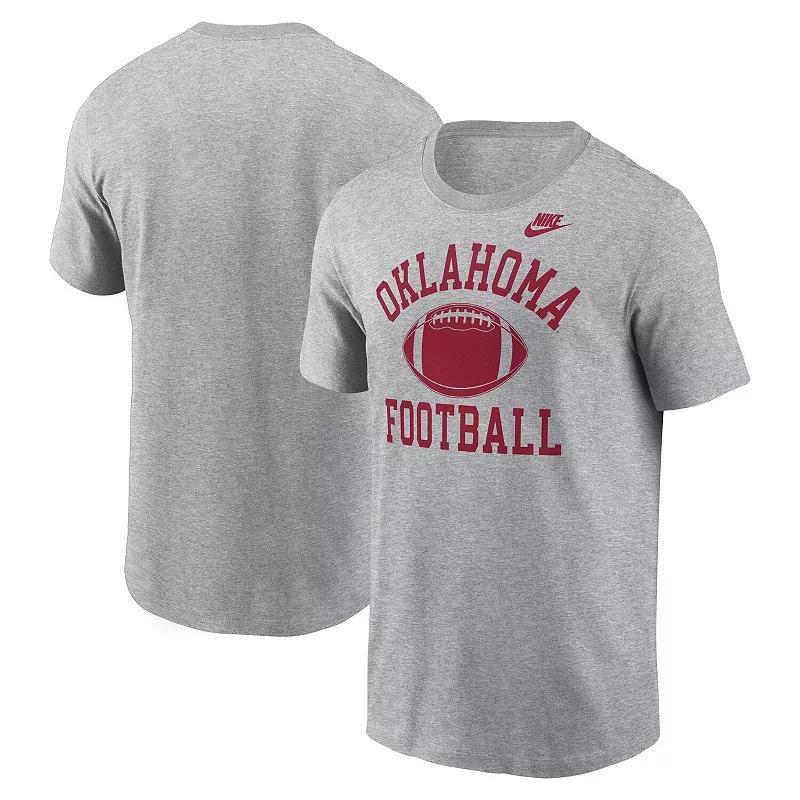 Men's Nike Heather Gray Michigan Wolverines Legacy Football Icon T-Shirt, Size: Medium, Grey Product Image