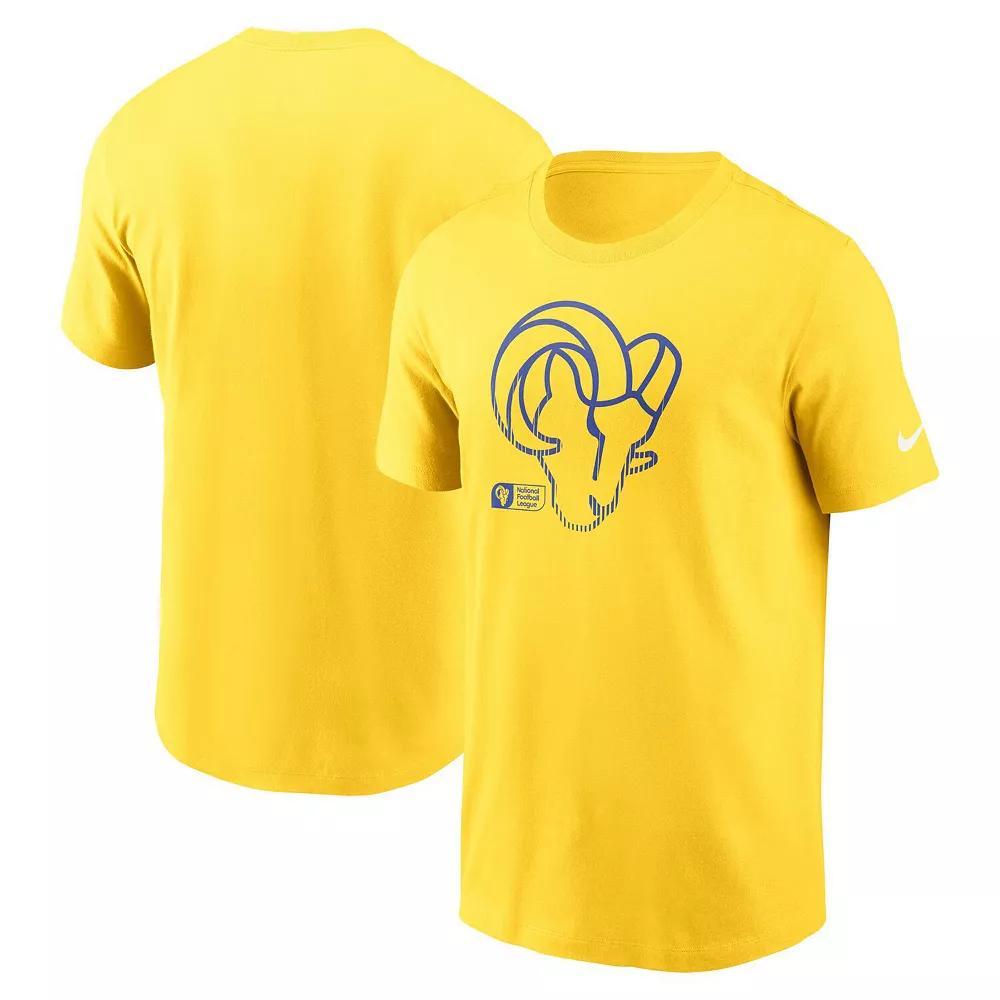 Men's Nike Gold Los Angeles Rams Faded Essential T-Shirt, Size: Medium Product Image