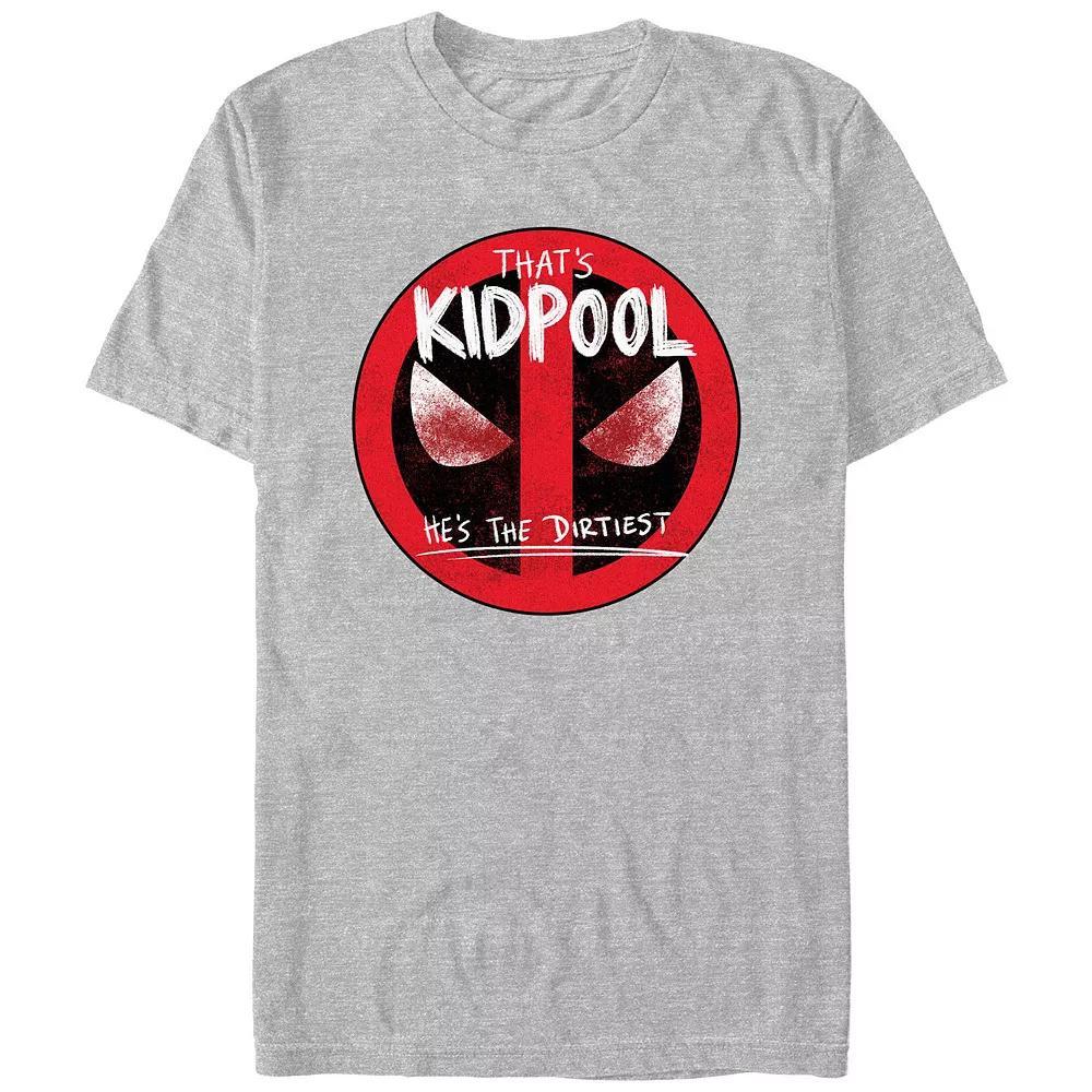 Men's Marvel Deadpool And Wolverine That's Kidpool The Dirtiest Graphic Tee, Size: XXL, Athletic Grey Product Image