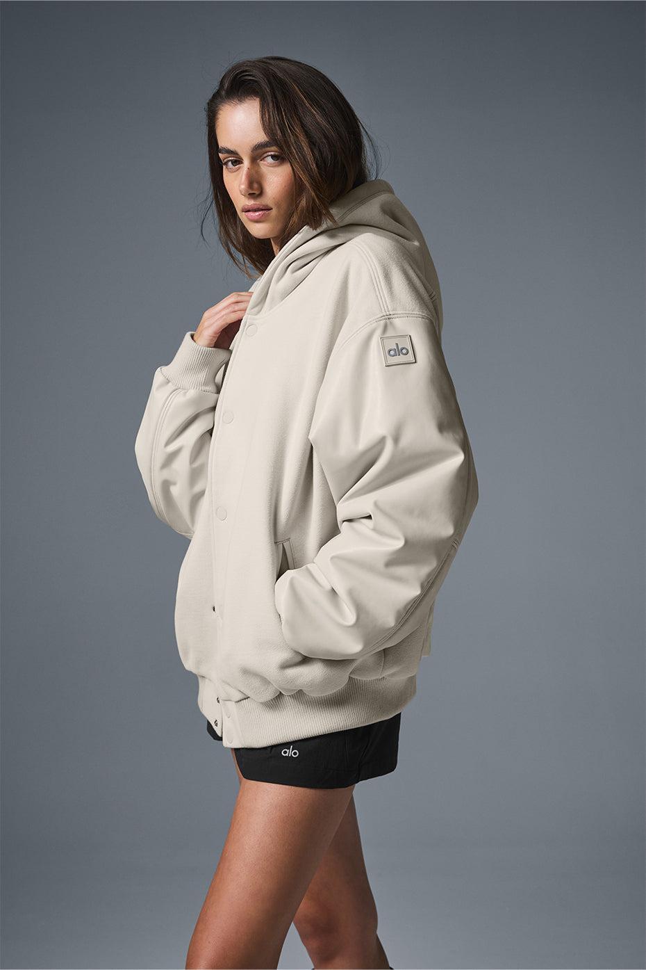 Select Hooded Bomber Jacket - Bone Product Image
