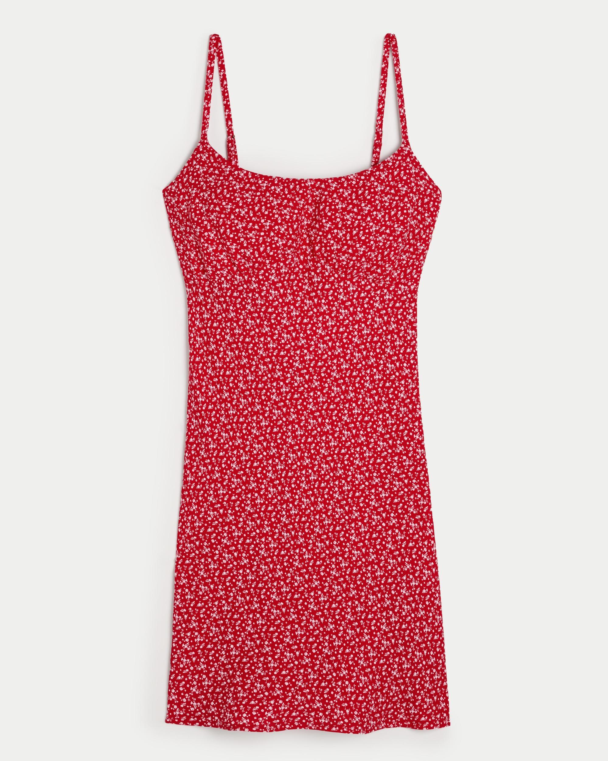Crepe Open Back Mini Slip Dress Product Image