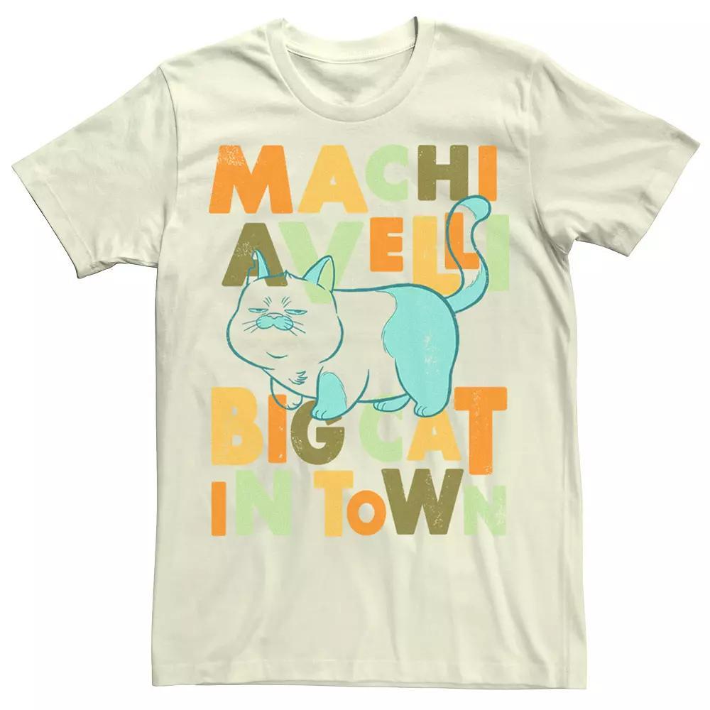 Disney / Pixar's Luca Machiavelli Men's Big Cat In Town Tee, Size: Medium, Natural Product Image