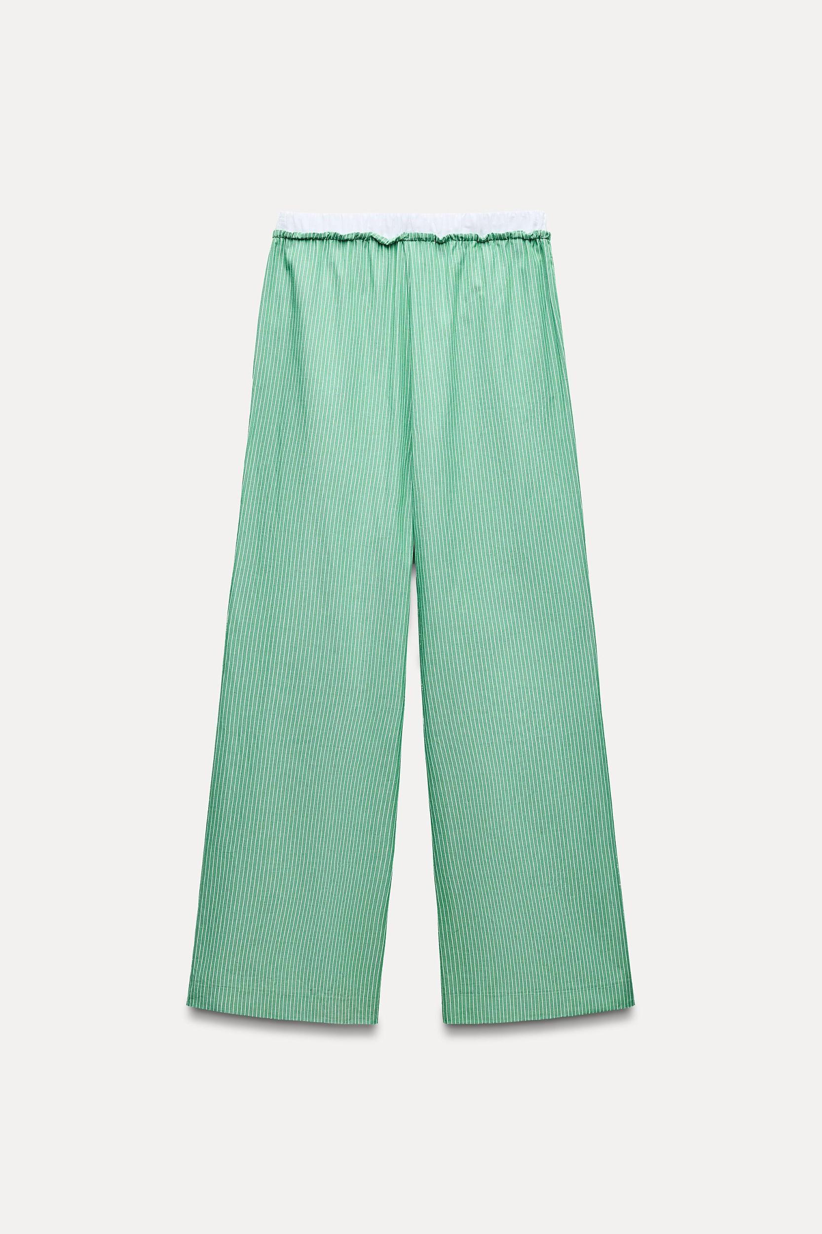STRIPED BOXER STYLE PAJAMA PANTS Product Image