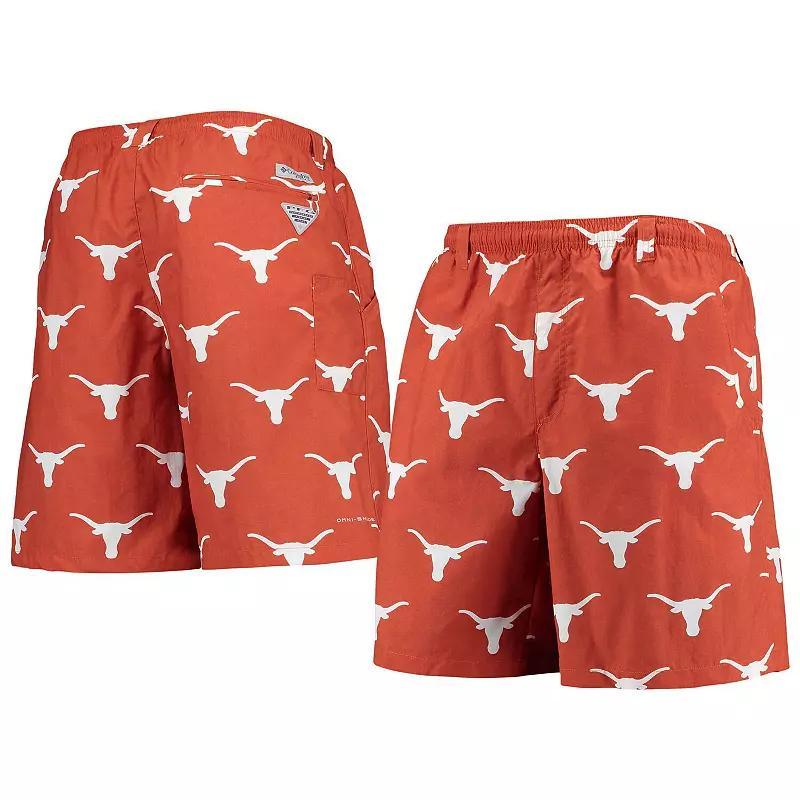Men's Columbia Texas Orange Texas Longhorns PFG Backcast II 8" Omni-Shade Hybrid Shorts, Size: XL, Team Product Image