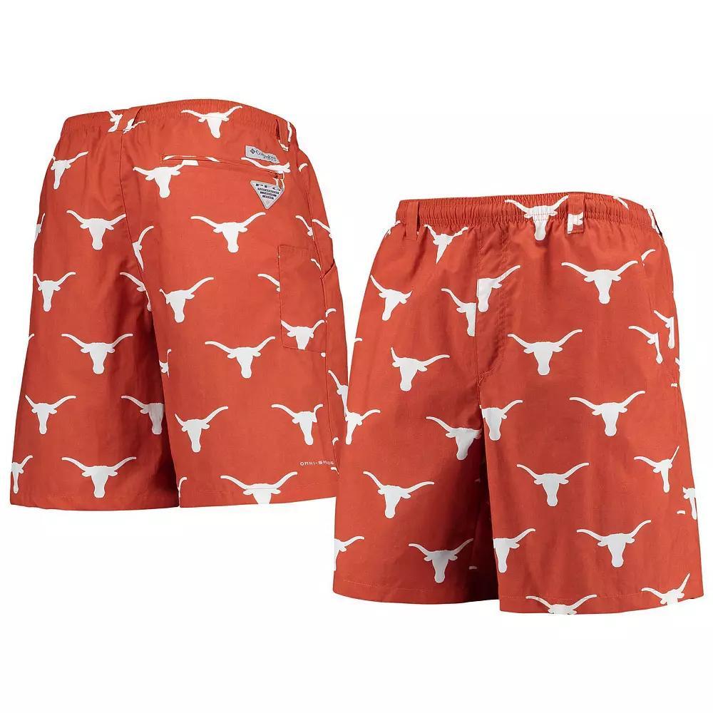Men's Columbia Texas Orange Texas Longhorns PFG Backcast II 8" Omni-Shade Hybrid Shorts, Size: XL, Team Product Image
