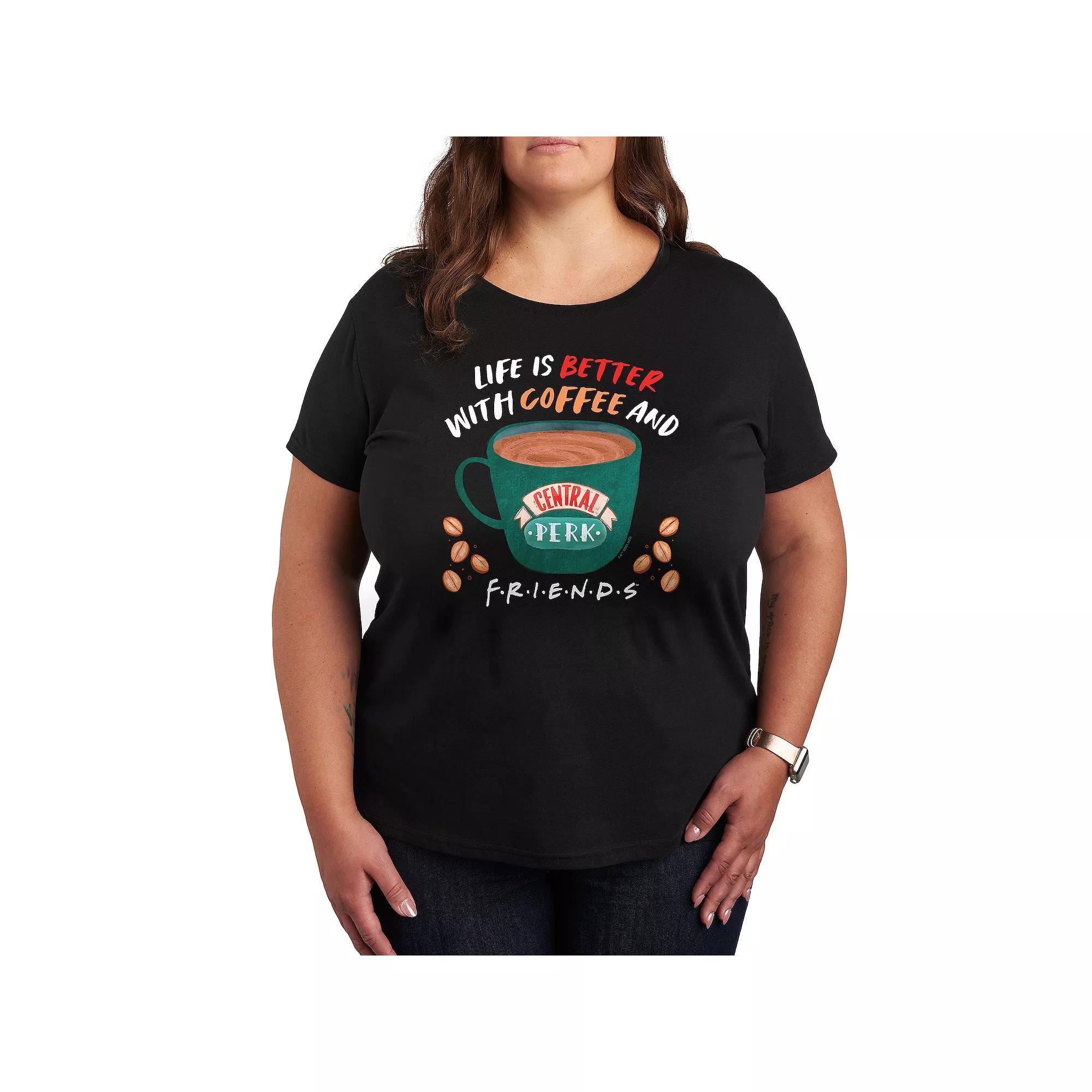 Plus Scandinavian Decorative Graphic Tee, Womens Heather Grey Product Image