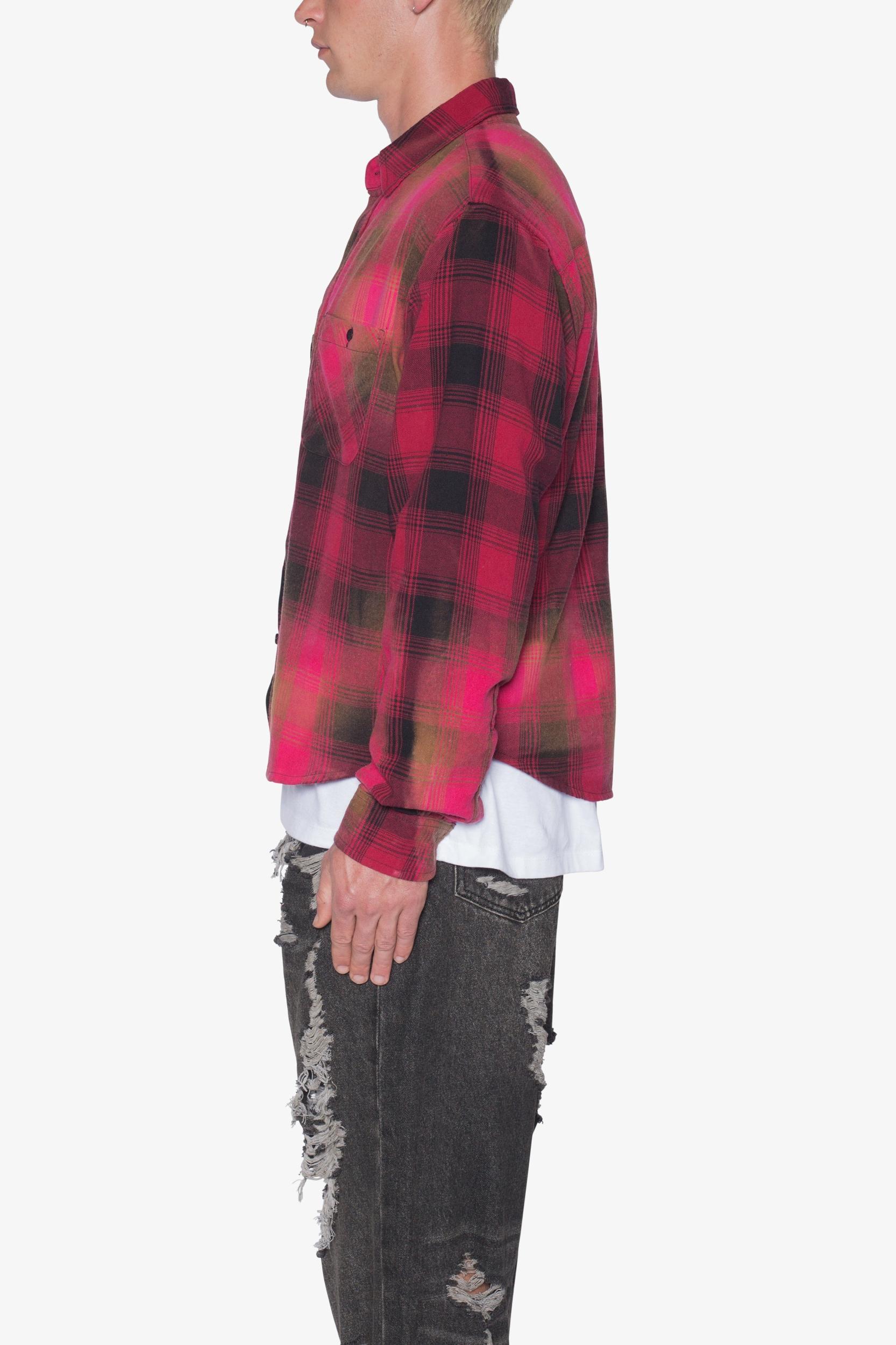 Vintage Washed Shirt - Red/Black Product Image