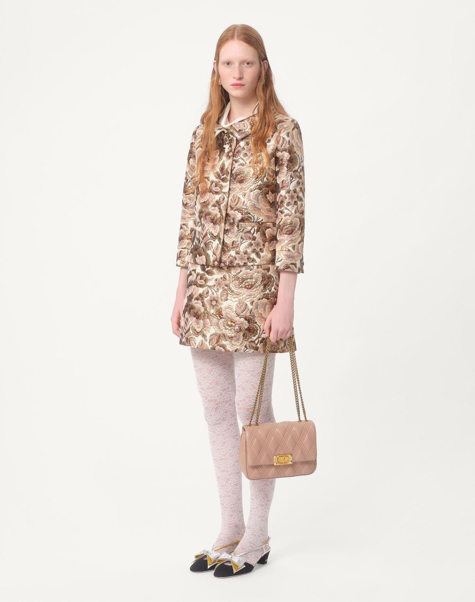 Apres L'Hiver Matelasse' Rose Lurex Skirt  Product Image