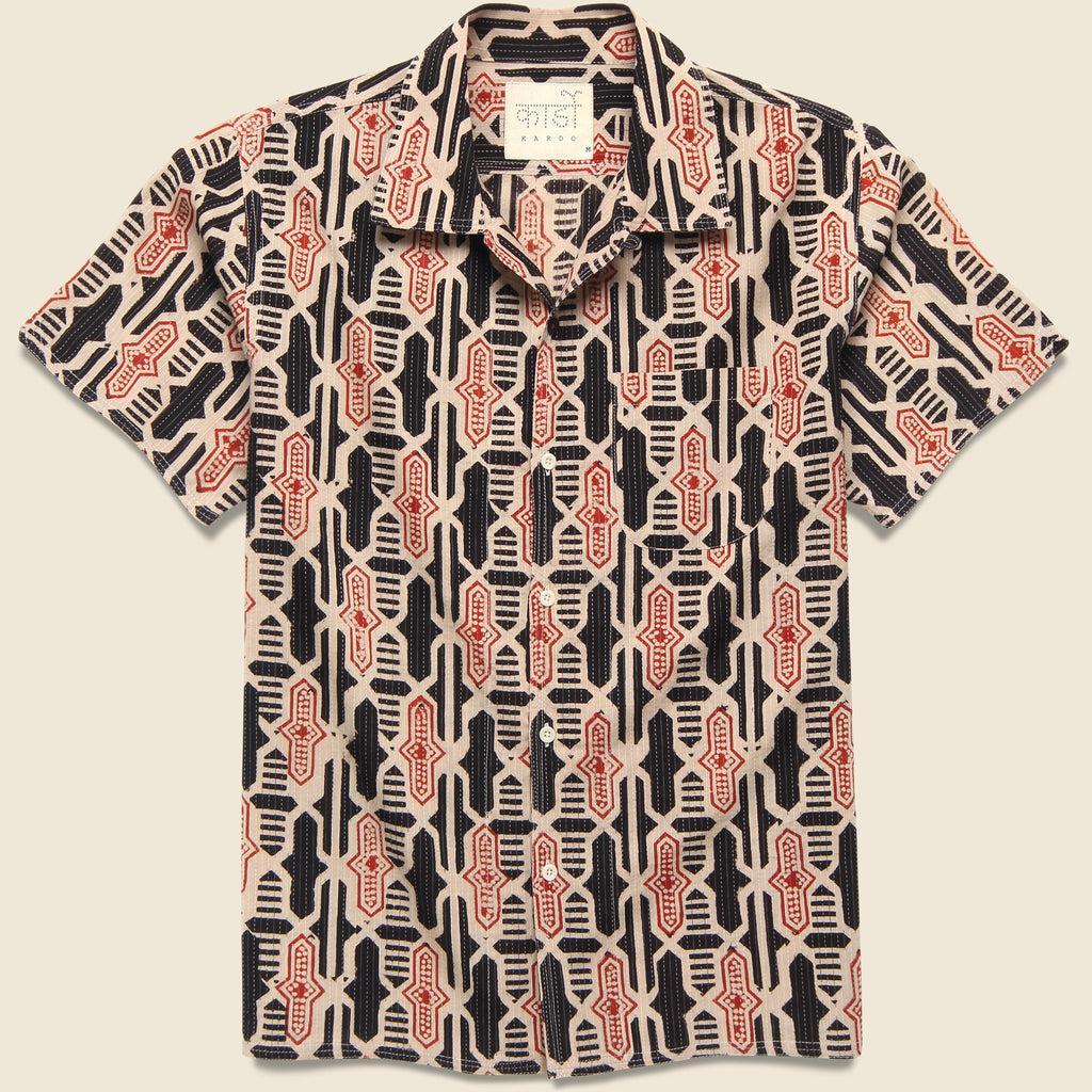 Geo Tile Block Print Shirt - Multi Product Image