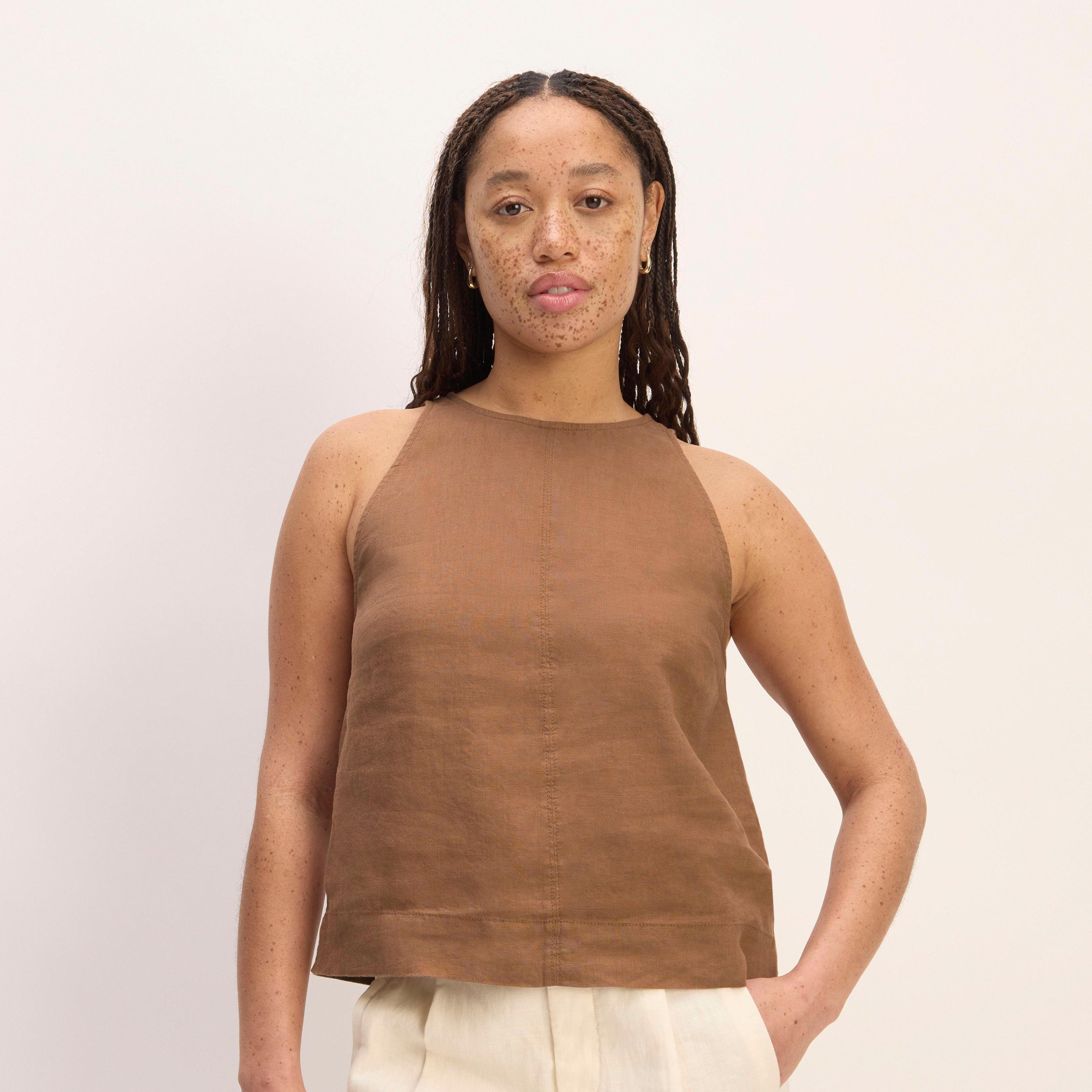 The Linen High-Neck Tank Product Image
