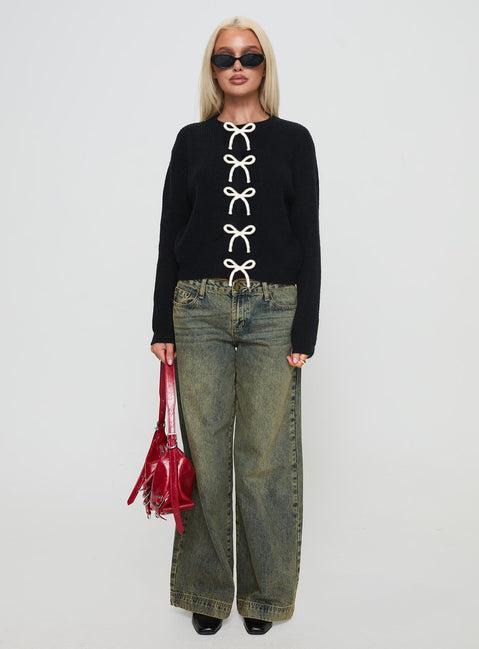 Rosalee Cardigan Black / White Product Image
