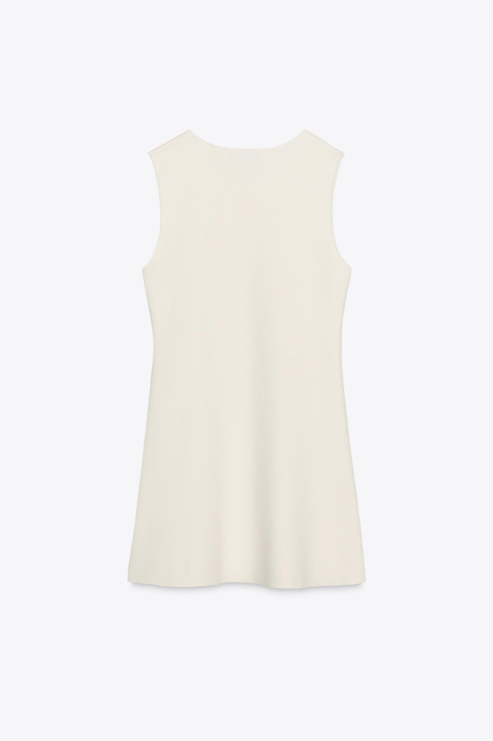SHORT PLAIN KNIT DRESS Product Image