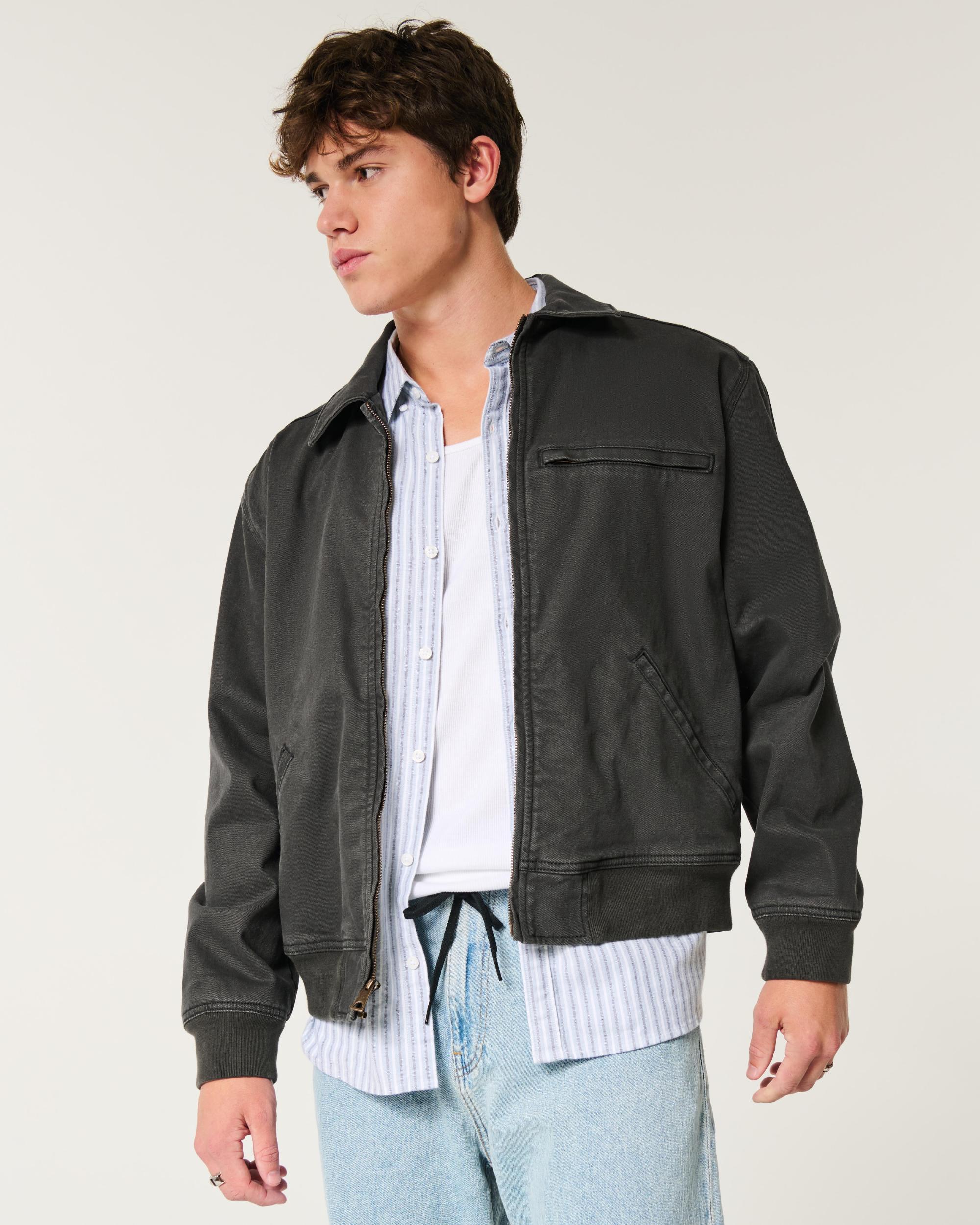 Zip-Up Camo Workwear Jacket Product Image