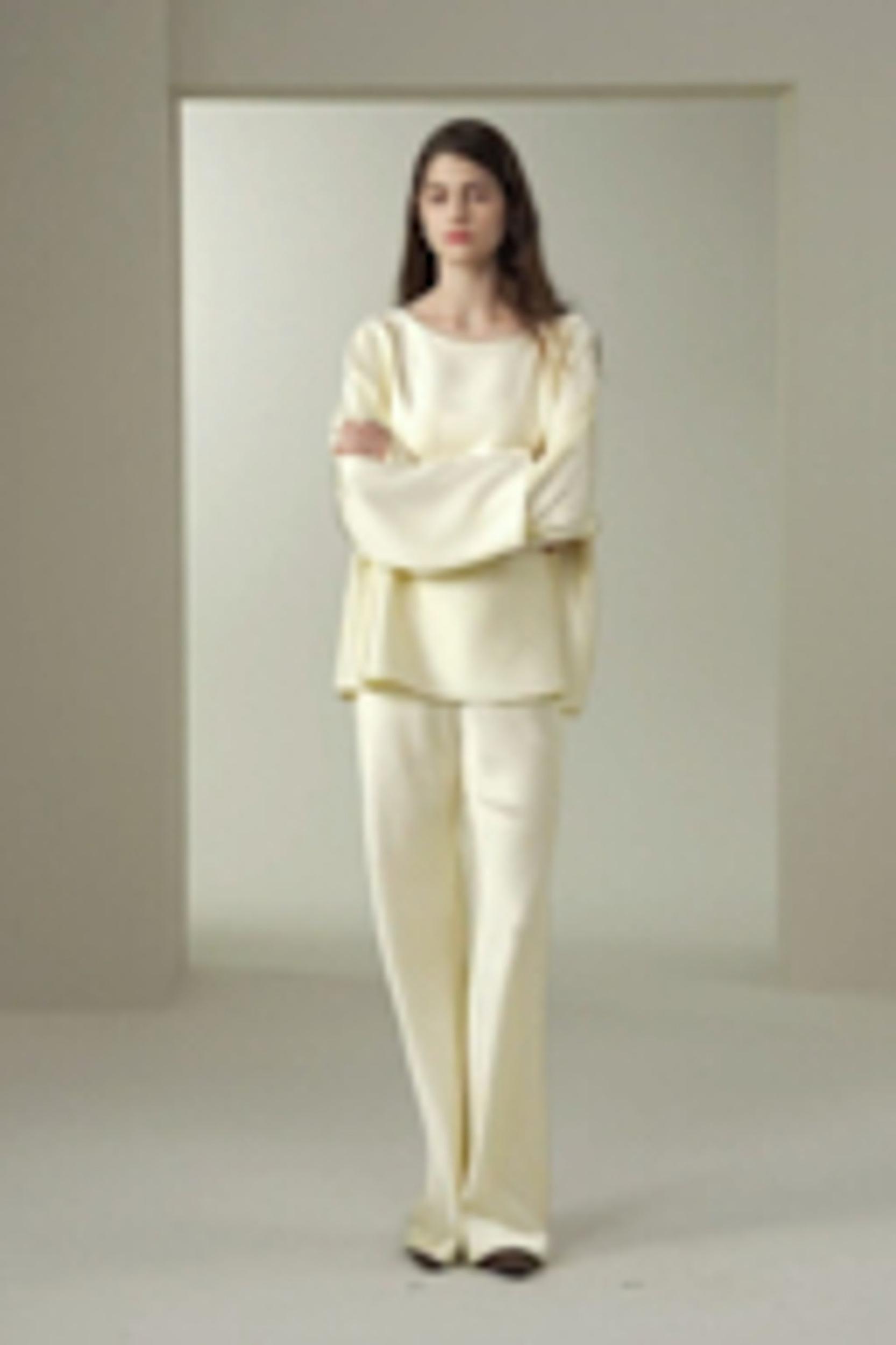 Silk Charmeuse Crewneck blouse Product Image