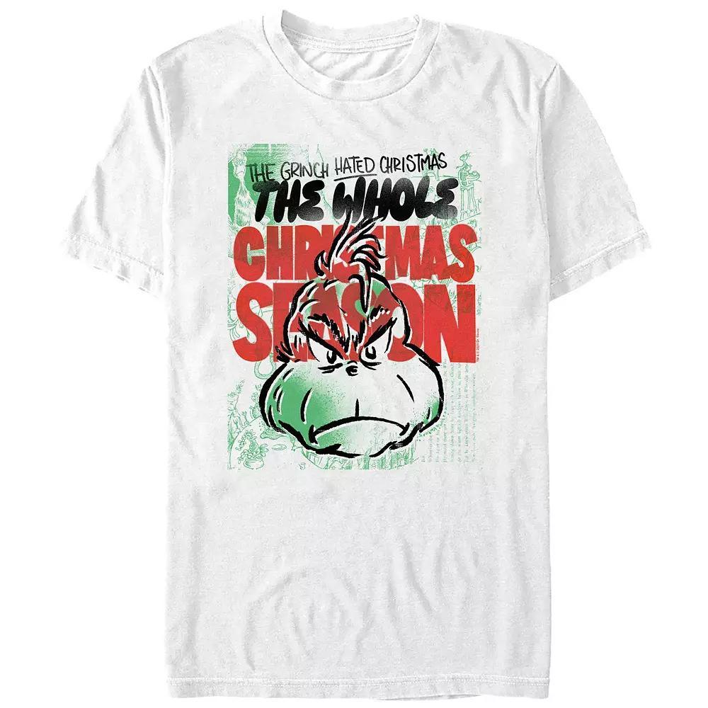 Big & Tall Dr. Seuss Grinch The Whole Christmas Season Graphic Tee, Men's, Size: Large, White Product Image