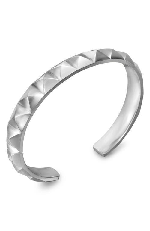 Mens Pyramid Cuff Bracelet in Sterling Silver, 9.3MM Product Image
