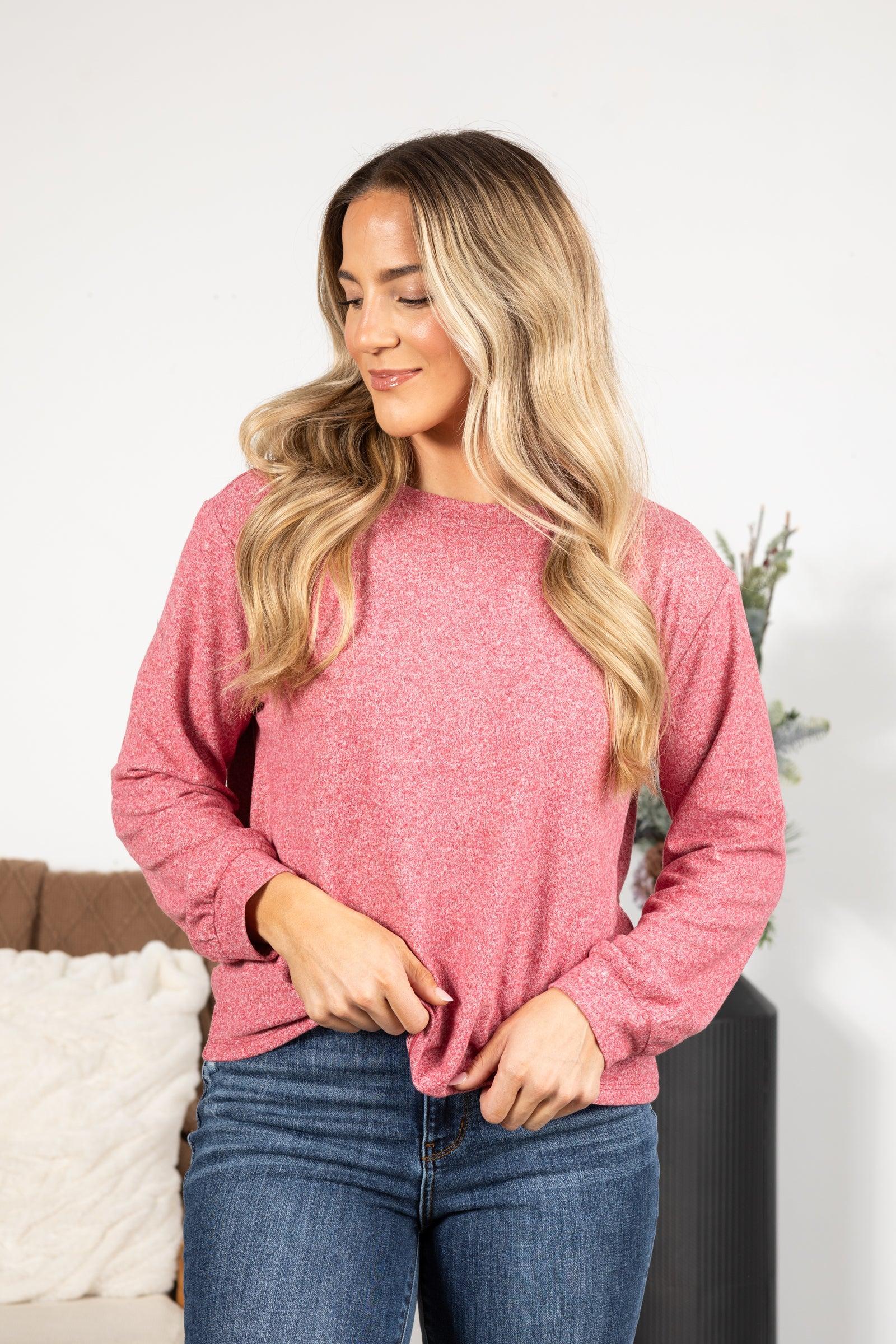 Soft Melange Hacci Long Sleeve Tee Product Image