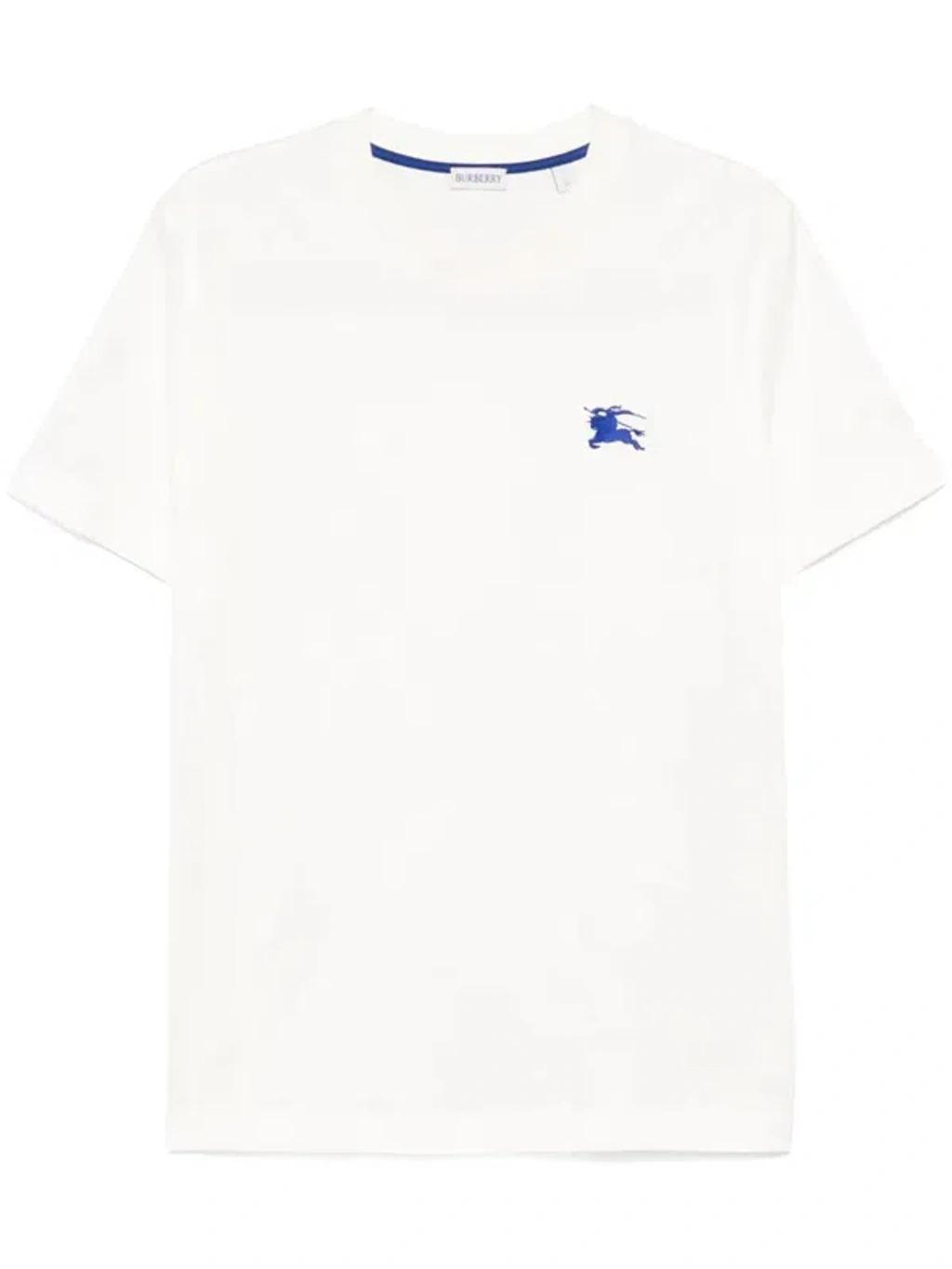 White Embroidered T-Shirt Product Image