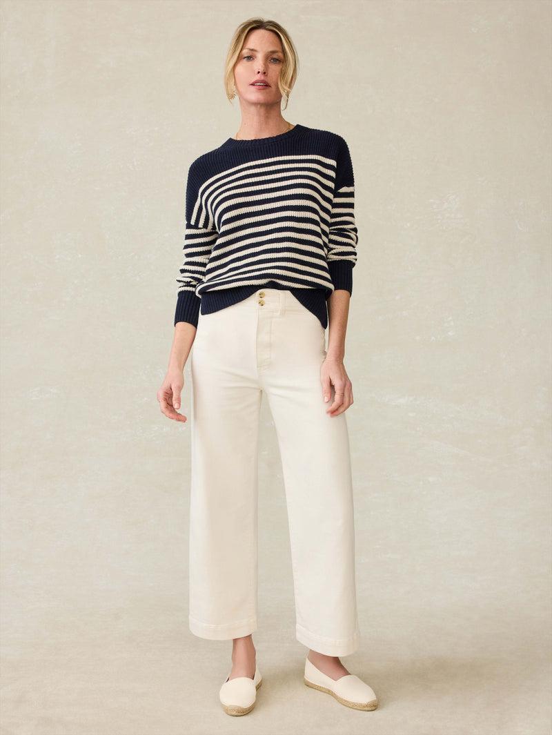 Miramar Linen Crewneck - Lighthouse Point Product Image