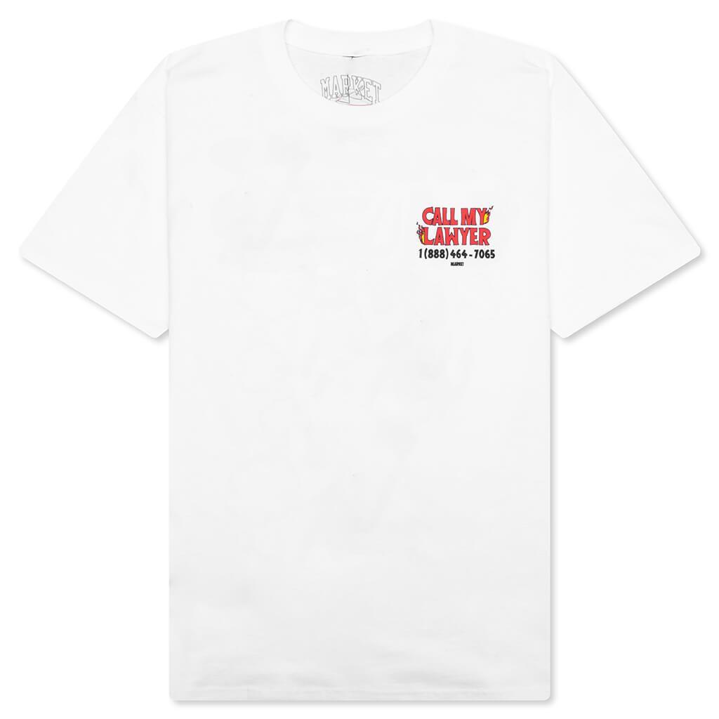 Market x Hot Stuff Call My Lawyer S/S T-Shirt - White Male Product Image