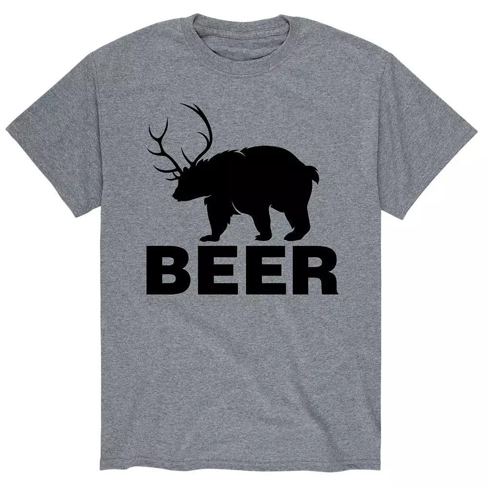 Men's Hunting Beer Bear Tee, Size: XXL, Gray Product Image