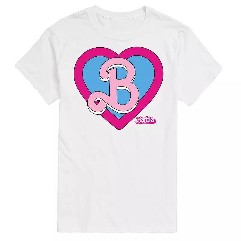 Big & Tall Barbie The Movie Theatrical Heart Crest Graphic Tee, Mens Product Image