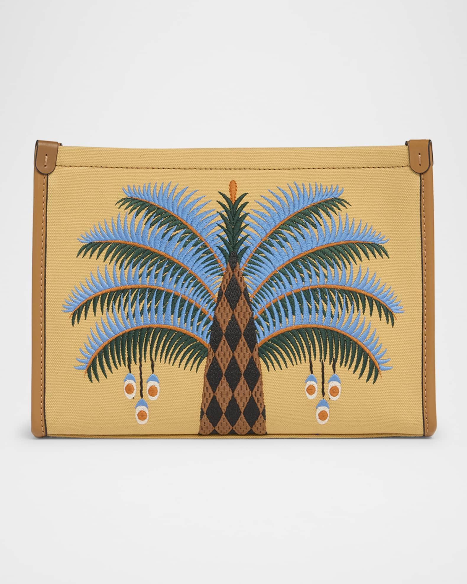 Embroidered Canvas Pouch Bag Product Image