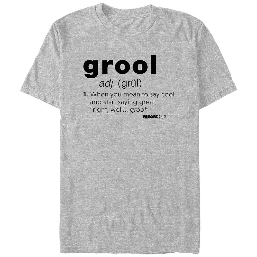 Men's Mean Girls Grool Meaning Graphic Tee, Size: XXL, Athletic Grey Product Image