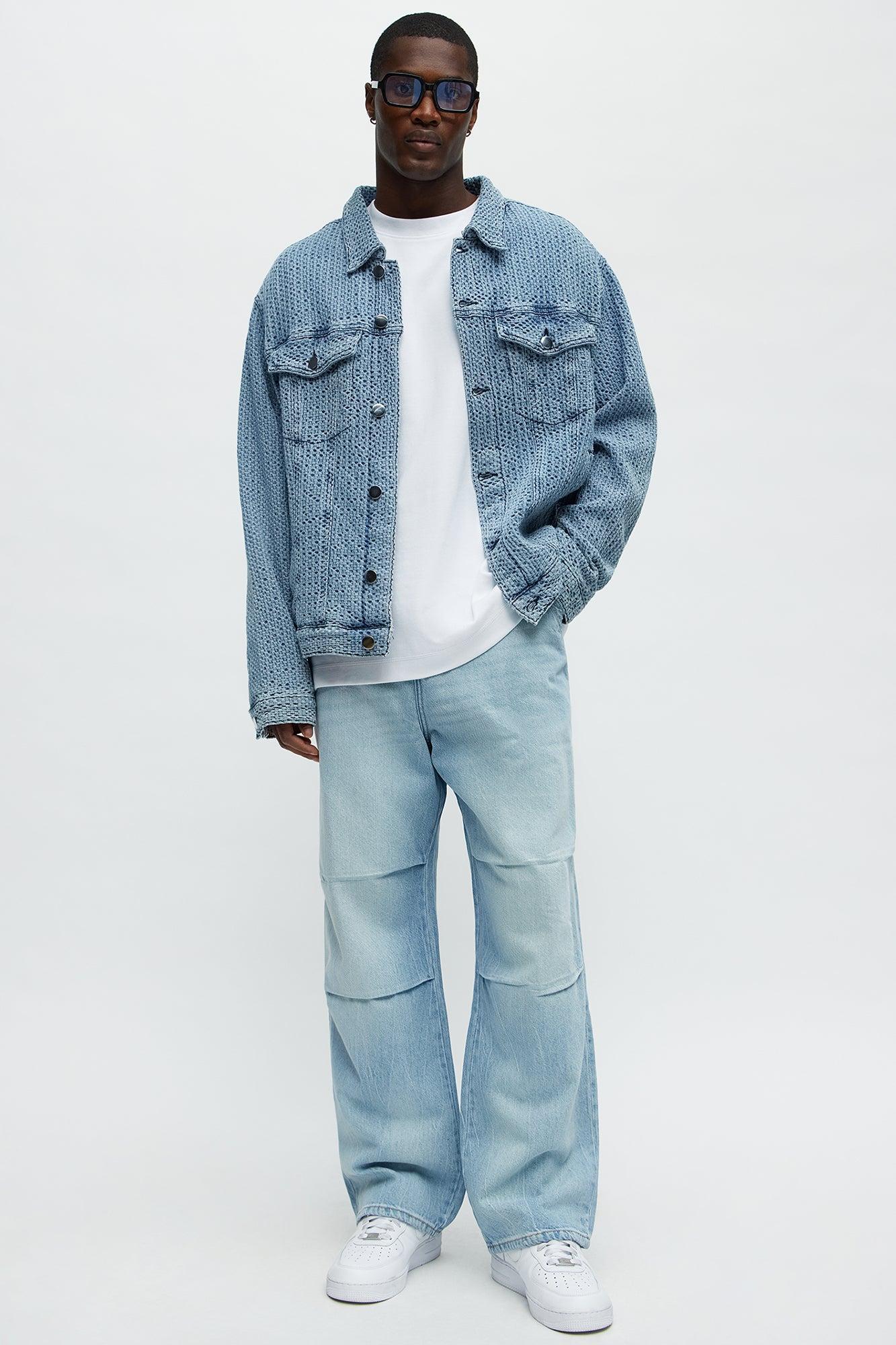 Seen Clean Baggy  Jeans - Light Blue Wash Product Image