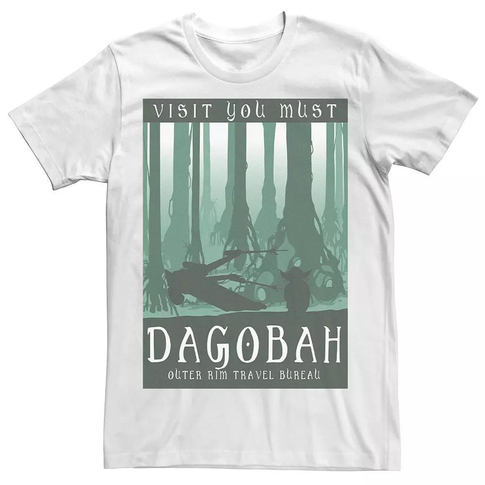 Men's Star Wars Visit You Must Dagobah Silhouette Poster Tee, Size: Medium, White Product Image