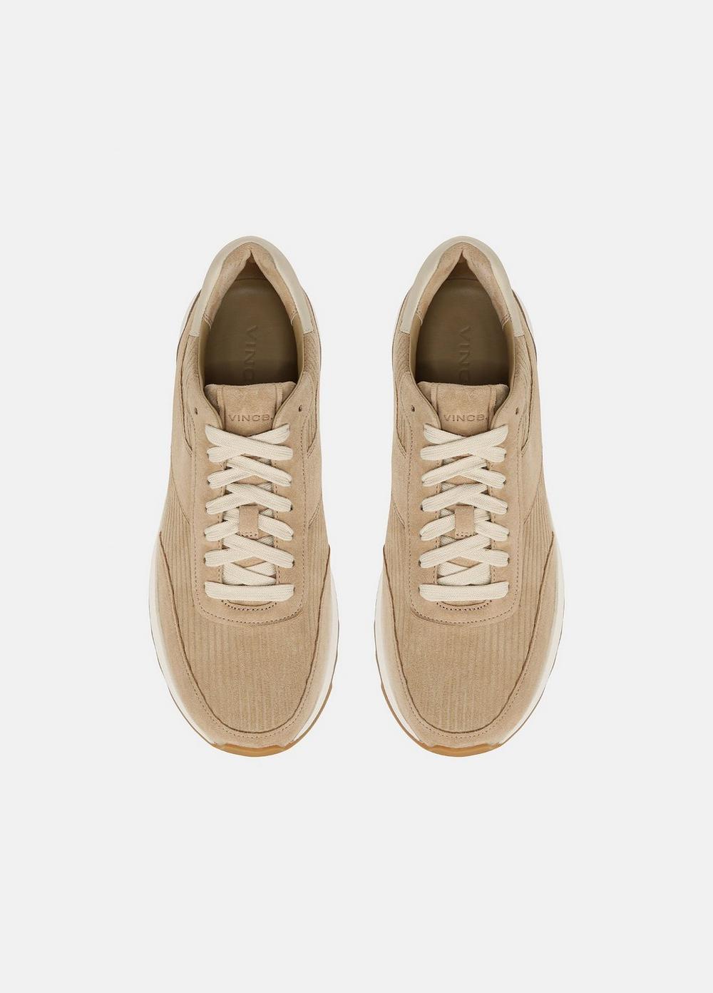 Mens Edric Corduroy Suede Sneaker, Sand Trail, Size 7.5 Vince Product Image