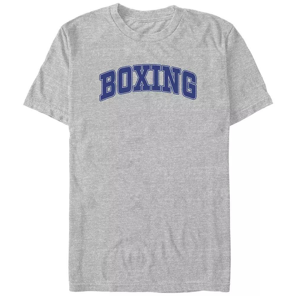Big & Tall Boxing Graphic Tee, Men's, Size: XXL Tall, Athletic Grey Product Image